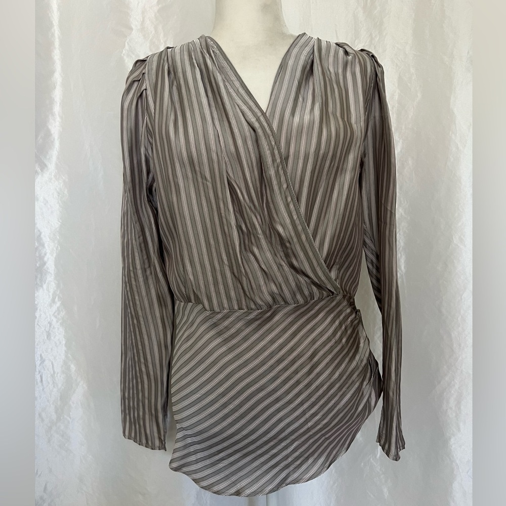 NWT Pharaoh Striped Open Front Blouse